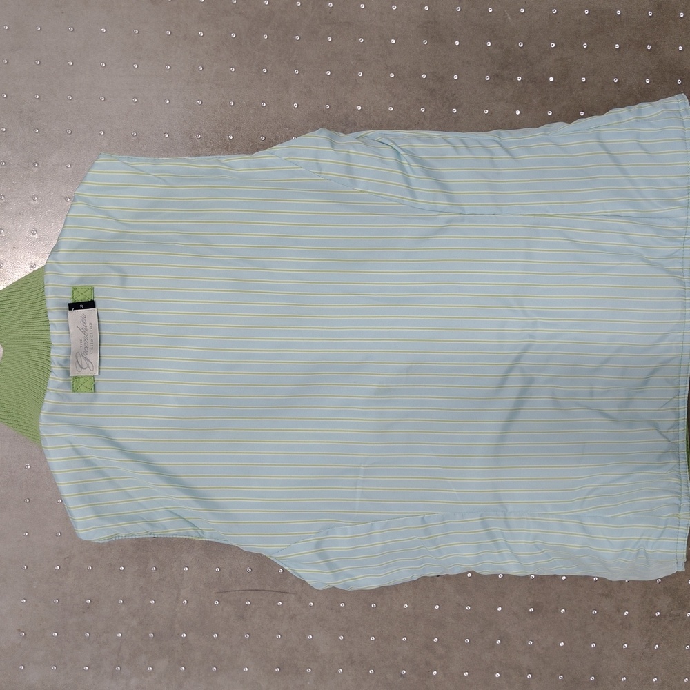 THE GREENBRIER QUILTED ZIP-UP VEST REVERSIBLE to BLUE STRIPE WOMEN'S Sz Small - Picture 8 of 8